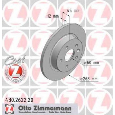 Тормозной диск 430262220 ZIMMERMANN - купить в магазине запчастей по Украине