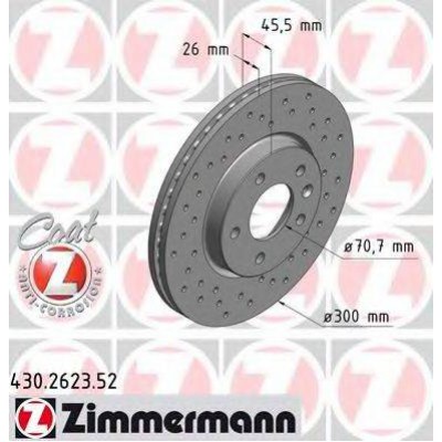 Тормозной диск 430262352 ZIMMERMANN - купить в магазине запчастей по Украине
