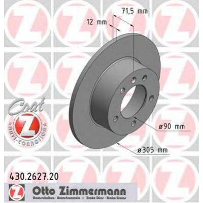 Тормозной диск 430262720 ZIMMERMANN - купить в магазине запчастей по Украине