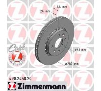Тормозной диск ZIMMERMANN 470.2450.20 470245020 ZIMMERMANN - купить в магазине запчастей по Украине