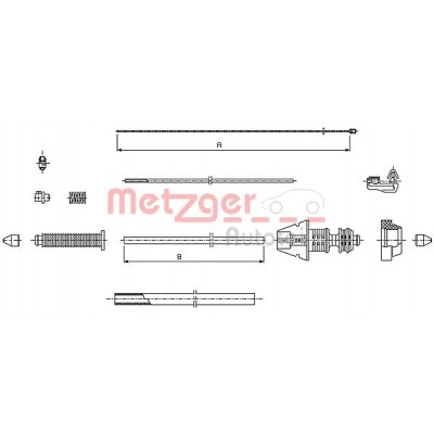 Тросик газа 4931 METZGER - купить в магазине запчастей по Украине