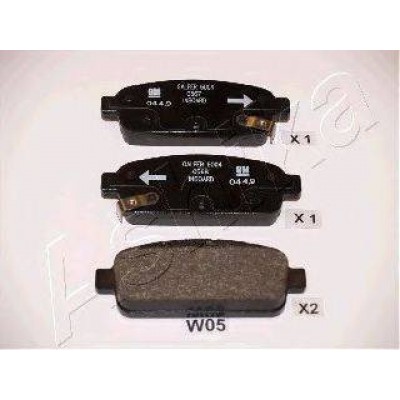 Комплект тормозных колодок, дисковый тормоз 510WW05 ASHIKA - купить в магазине запчастей по Украине
