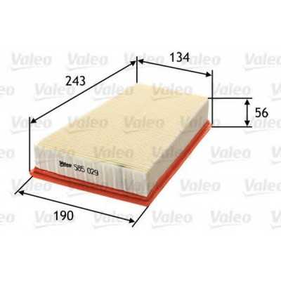 Воздушный фильтр 585029 VALEO - купить в магазине запчастей по Украине