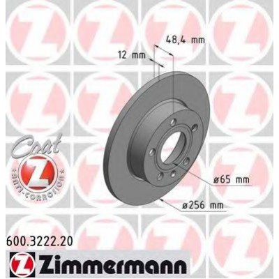 Тормозной диск 600322220 ZIMMERMANN - купить в магазине запчастей по Украине