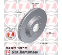 Тормозной диск ZIMMERMANN 600.3227.20 600322720 ZIMMERMANN - купити в магазині запчастин по Україні