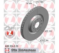 Тормозной диск ZIMMERMANN 600.3243.20 600324320 ZIMMERMANN - купить в магазине запчастей по Украине