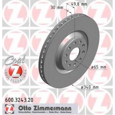 Тормозной диск 600324320 ZIMMERMANN - купить в магазине запчастей по Украине