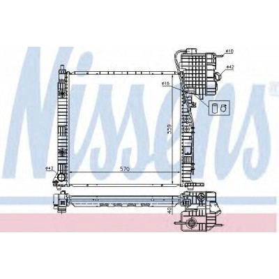Радиатор, охлаждение двигателя 62561A NISSENS - купить в магазине запчастей по Украине