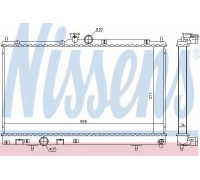 Радиатор, охлаждение двигателя NISSENS 628956 628956 NISSENS - купити в магазині запчастин по Україні