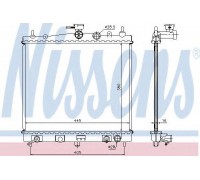 Радиатор, охлаждение двигателя NISSENS 68700A 68700A NISSENS - купить в магазине запчастей по Украине