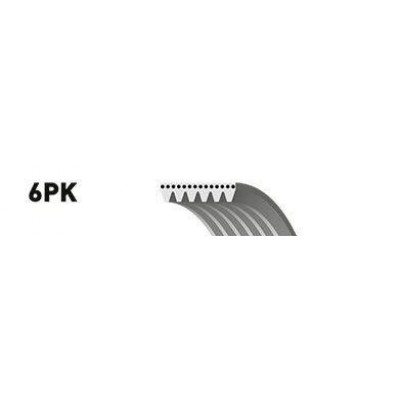 Поликлиновой ремень 6PK1345XS GATES - купити в магазині запчастин по Україні