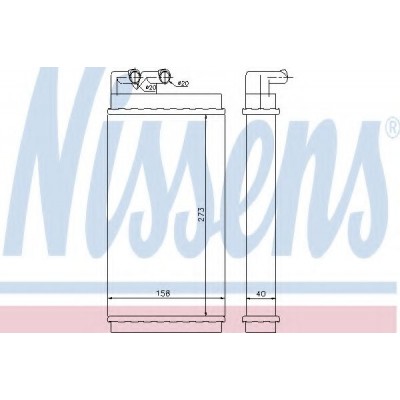 Теплообменник, отопление салона 70230 NISSENS - купить в магазине запчастей по Украине