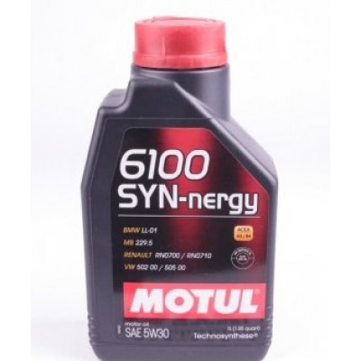 Масло 5W30 6100 SYN-nergy (1л) (A3/B4/LL-01) 838311 MOTUL - купити в магазині запчастин по Україні