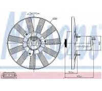 Вентилятор, охлаждение двигателя NISSENS 85539 85539 NISSENS - купить в магазине запчастей по Украине