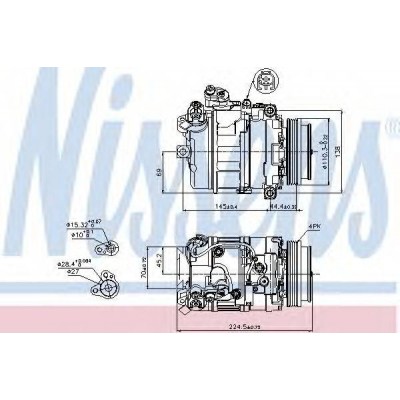 Компрессор, кондиционер 89199 NISSENS - купить в магазине запчастей по Украине
