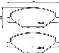 Комплект тормозных колодок, дисковый тормоз HELLA PAGID 8DB 355 020-521 8DB355020521 HELLA PAGID - купить в магазине запчастей по Украине