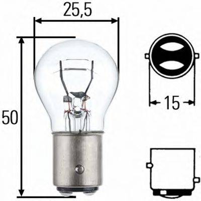P21/5W 12V21/5W  Автолампа 8GD002078121 HELLA - купити в магазині запчастин по Україні
