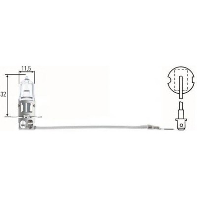 H3 12V Pk 22s 35W Автолампа 8GH002090271 HELLA - купити в магазині запчастин по Україні
