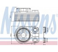 масляный радиатор, двигательное масло NISSENS 90705 90705 NISSENS - купить в магазине запчастей по Украине