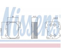масляный радиатор, двигательное масло NISSENS 90752 90752 NISSENS - купить в магазине запчастей по Украине