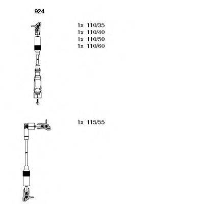 Комплект проводов зажигания 924 BREMI - купить в магазине запчастей по Украине