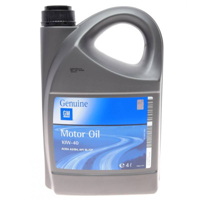 Масло 10W40 4л. (ACEA: A3/B4, API: SL/CF) 93165215 GENERAL MOTORS - купити в магазині запчастин по Україні
