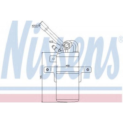 Осушитель, кондиционер 95331 NISSENS - купити в магазині запчастин по Україні