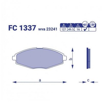 Комплект тормозных колодок, дисковый тормоз FC1337 FRICO - купить в магазине запчастей по Украине
