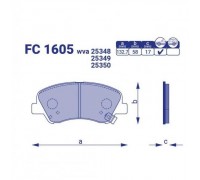 Комплект тормозных колодок, дисковый тормоз FRICO FC 1605 FC1605 FRICO - купить в магазине запчастей по Украине