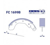 Комплект тормозных колодок FRICO FC 1699B FC1699B FRICO - купить в магазине запчастей по Украине