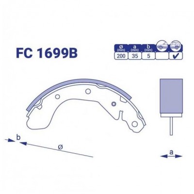 Комплект тормозных колодок FC1699B FRICO - купить в магазине запчастей по Украине
