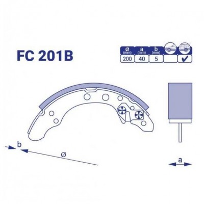 Комплект тормозных колодок FC201B FRICO - купить в магазине запчастей по Украине