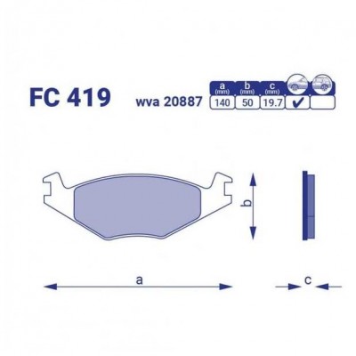 Комплект тормозных колодок, дисковый тормоз FC419 FRICO - купить в магазине запчастей по Украине