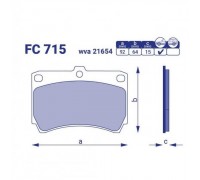 Комплект тормозных колодок, дисковый тормоз FRICO FC 715 FC715 FRICO - купить в магазине запчастей по Украине