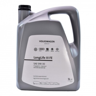 VAG Longlife III FE 0W-30 5л (504.00 / 507.00) GS55545M4 VOLKSWAGEN - купити в магазині запчастин по Україні