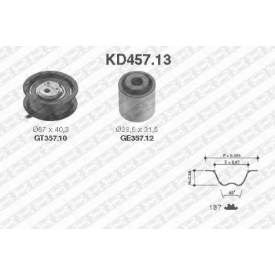Комплект ремня ГРМ KD45713 SNR - купить в магазине запчастей по Украине