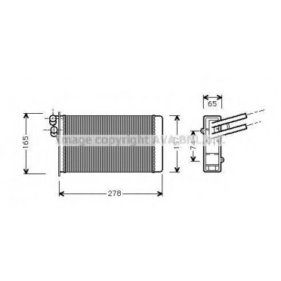 Теплообменник, отопление салона AI6097 AVA QUALITY COOLING - купить в магазине запчастей по Украине