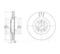 Тормозной диск DELPHI BG9844 BG9844 DELPHI - купити в магазині запчастин по Україні