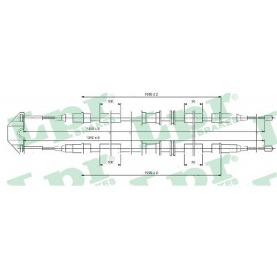 Трос, стояночная тормозная система C0542B LPR - купить в магазине запчастей по Украине