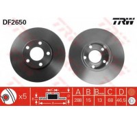 Тормозной диск TRW DF2650 DF2650 TRW - купить в магазине запчастей по Украине
