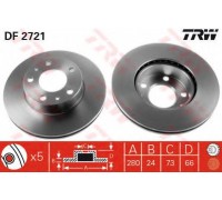Тормозной диск TRW DF2721 DF2721 TRW - купить в магазине запчастей по Украине