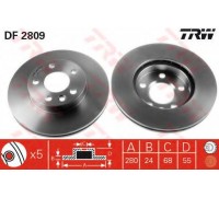 Тормозной диск TRW DF2809 DF2809 TRW - купить в магазине запчастей по Украине