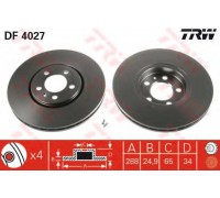 Тормозной диск TRW DF4027 DF4027 TRW - купить в магазине запчастей по Украине