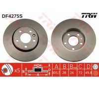 Тормозной диск TRW DF4275S DF4275S TRW - купить в магазине запчастей по Украине