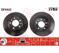 Тормозной диск TRW DF4442 DF4442 TRW - купить в магазине запчастей по Украине