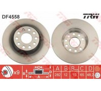 Тормозной диск TRW DF4558 DF4558 TRW - купить в магазине запчастей по Украине
