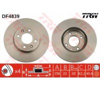 Тормозной диск TRW DF4839 DF4839 TRW - купить в магазине запчастей по Украине