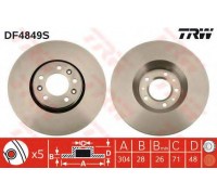 Тормозной диск TRW DF4849S DF4849S TRW - купить в магазине запчастей по Украине