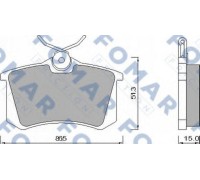 Комплект тормозных колодок, дисковый тормоз FOMAR Friction FO 465381 FO465381 FOMAR Friction - купить в магазине запчастей по Украине