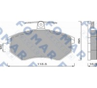 Комплект тормозных колодок, дисковый тормоз FOMAR Friction FO 488481 FO488481 FOMAR Friction - купить в магазине запчастей по Украине